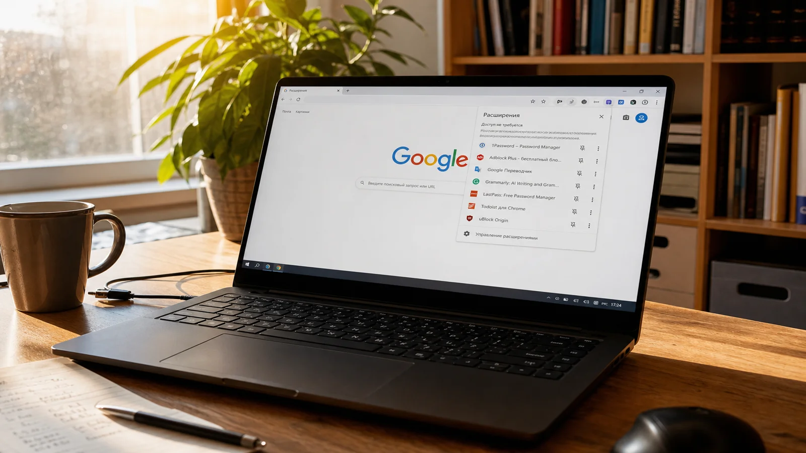Панель расширений Chrome, без установщика exe